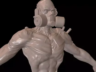 Mutant1 high poly zbrush project 3D model