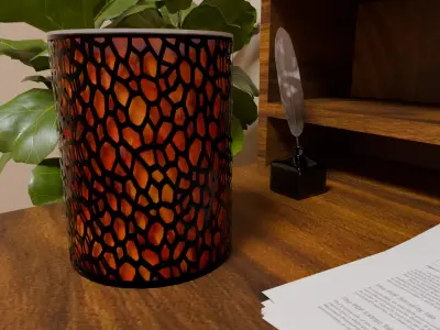 Caged Flames Wax Warmer Free low-poly 3D model