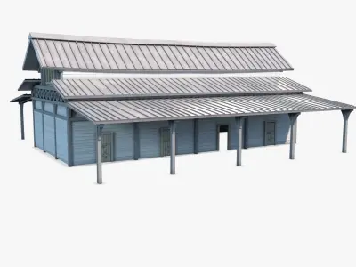 barn 02 Low-poly 3D model