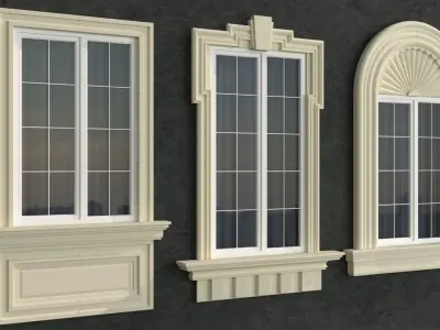 Windows in the style of modern classics 5 3d model 3D model