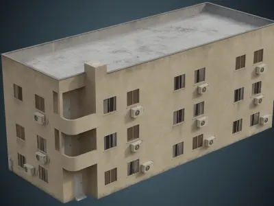 Building 6B Low-poly 3D model purchase