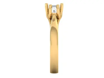 Elegant Vintage Style Engagement Ring 3D print model