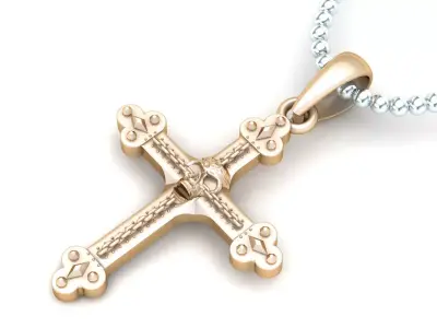 Light Gold Cross New Design  CP 53 3D print model