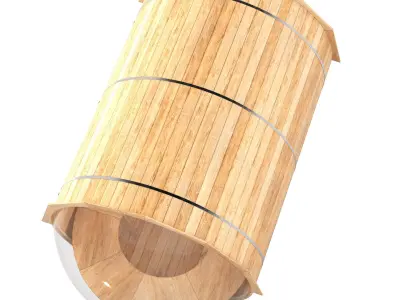 Outdoors Sauna Model 3D model