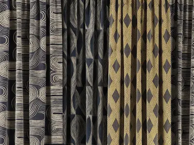 Curtain Set 58 3D model