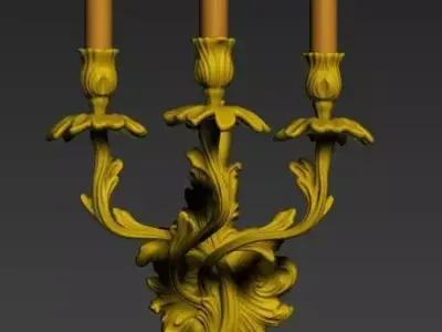 vintage wall lamp 7 Low-poly 3D model