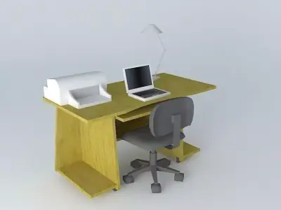 Work Station Free 3D model