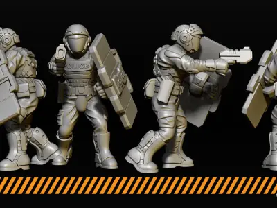 Street cops 3D print model