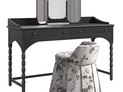 Topia Table and Jess stool 3D model