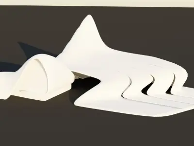 Heydar Aliyev Center Low-poly 3D model