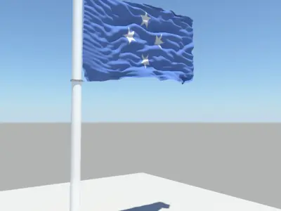 Federated States of Micronesia flag 3D model