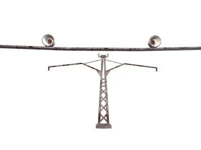 Electric pillar Low-poly 3D model