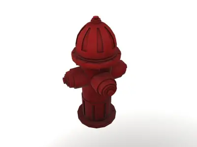 Fire Hydrant Low-poly 3D model