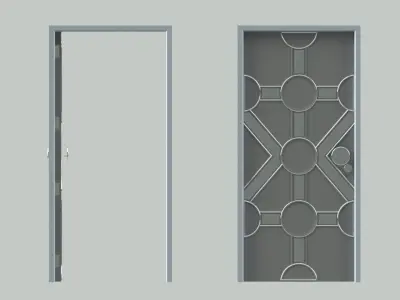 Door sets 3 3D model
