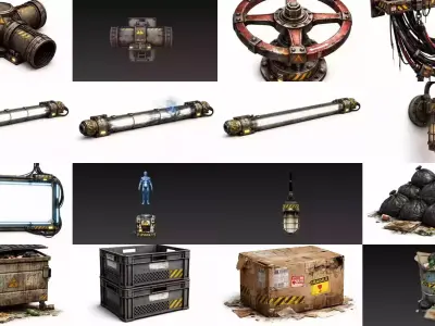 Cyberpunk Alley 30 plus Mega  Pack - Industrial Environment Kit