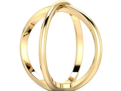 SWARING010 cross ring gold 3D print model