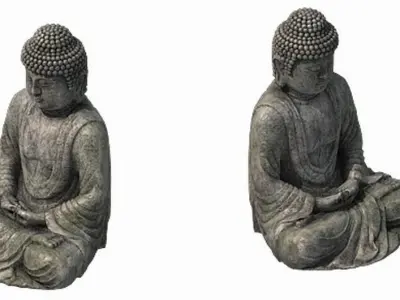Religion - Statues - Buddha 2 3D model