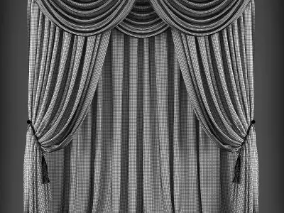 Curtain 3D model 323 Low-poly 3D model