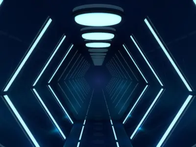 Sci Fi corridor 3D model 50