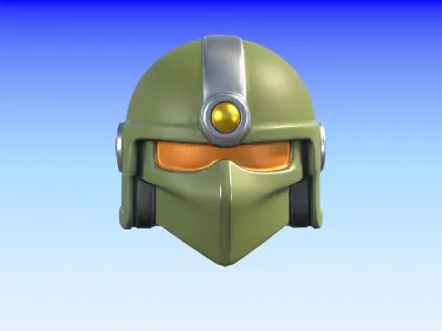 Sci-Fi Helmet 3D Model Low-poly 3D model