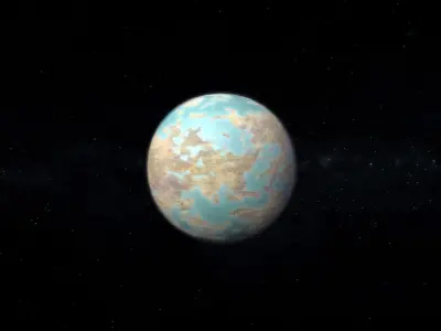 Alien Planet 10 Low-poly 3D model