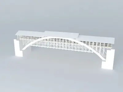 Bamboo bridge Free 3D model