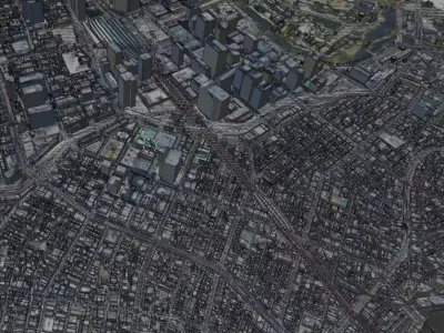3D Tokyo city of Low-poly 3D model