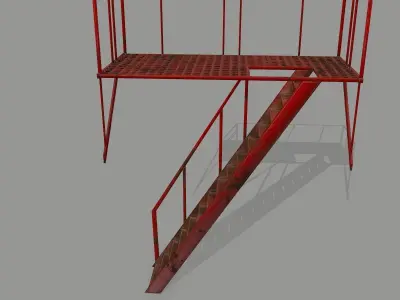 Fire Escape Low-poly 3D model