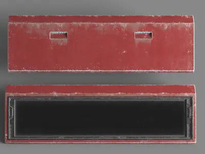 Modular Cyberpunk Curb Pieces Low-poly 3D model