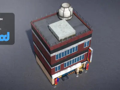 Conveyor Belt Sushi Shop 3D model