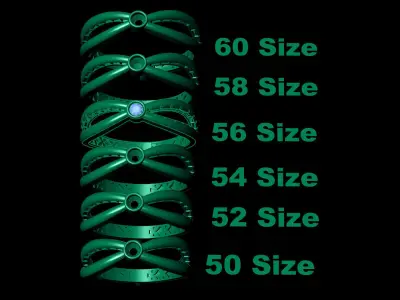 Women Wedding Engagement Ring 6 3D print model