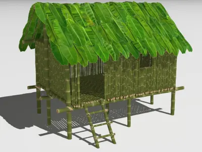 Jungle hut 3D model