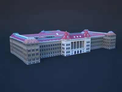 Budapest University of Technology and Economics Low-poly 3D model
