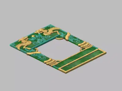 the main city - the city gate - ground relief 02 3D model