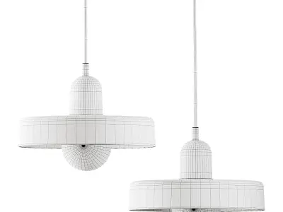 Ceramic Disc Orb Pendant By In Common With 3D model