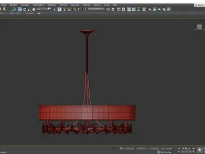 AZU CHANDELIER Low-poly 3D model