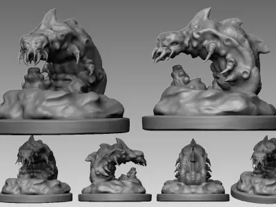 Alien Larva  Figure 3D print model