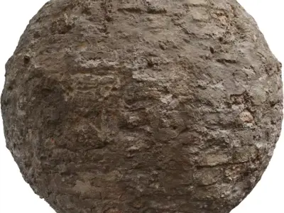 Aged Plaster Over Brick Wall Texture