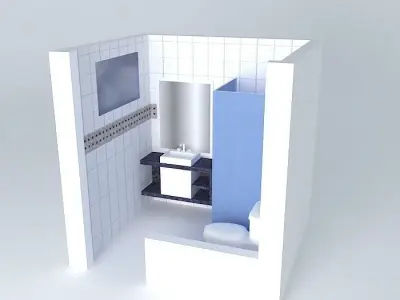 Bathroom interior Free 3D model