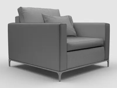 Sonder Living - Lauren Arm Chair - Nina Stone 3D model