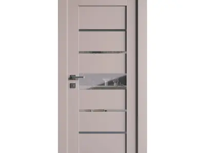 Modern entrance door 76 3D model