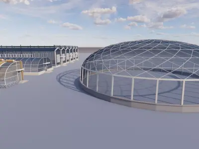 Agricultural Greenhouse Tent Frame -B8 3D model