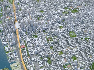 Toronto Downtown Canada Low-poly 3D model