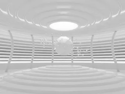 Concept space interior empty room 6 Low-poly 3D model