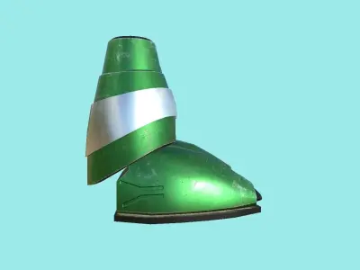 Sci-Fi Boots 05 - Character Design - Megaman Robot Style Low-poly 3D model
