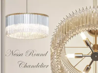 Nessa Round Chandelier 3D model