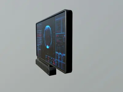 Sci-Fi Display Panel Low-poly 3D model
