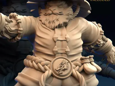 Panda Sentinel of the Golden Echo B 3D print model