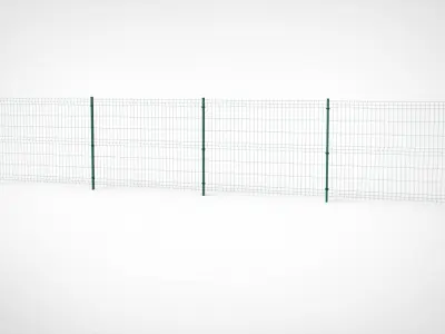 Metal Green Fence 3D model