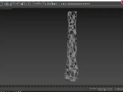 Organic Tower - voronoi Building 3D model